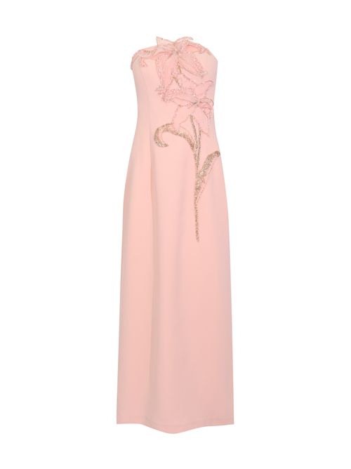 Abito Danielle 66683 in crepe con strass e paillettes TARIK EDIZ | 66683ICE PINK